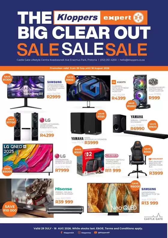 Expert Kloppers catalogue in Graaff Reinet | The Big Clear Out Sale Sale Sale | 2026-08-06T00:00:00.000Z - 2026-08-16T00:00:00.000Z