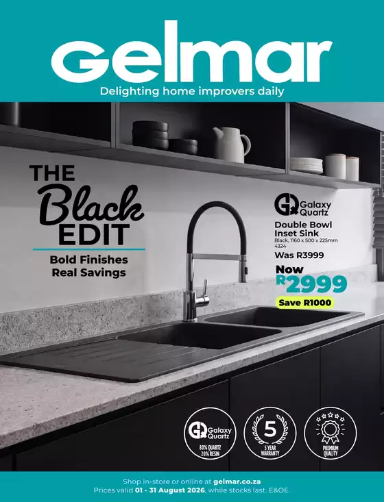 Gelmar catalogue | The Black Edit | 2026-08-06T00:00:00.000Z - 2026-08-31T00:00:00.000Z
