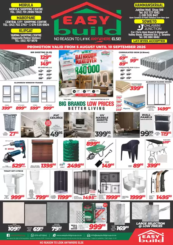 Easy Build catalogue | Promotion Easy Build | 2026-08-05T00:00:00.000Z - 2026-09-10T00:00:00.000Z