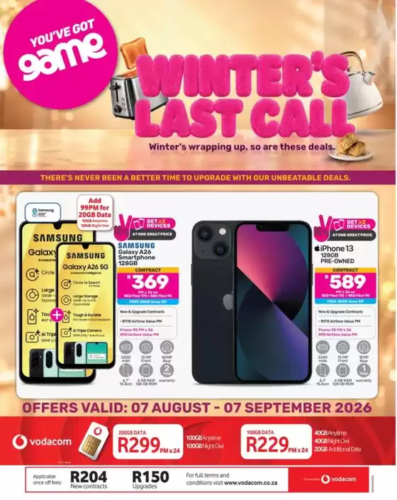Game catalogue in Mossel Bay | Current deals and offers | 2026-08-07T00:00:00.000Z - 2026-09-07T00:00:00.000Z