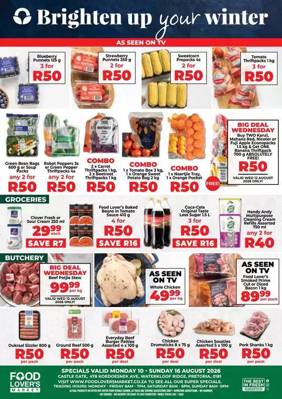 Food Lover's Market catalogue | Castle Gate - 10 - 16 August 2026 | 2026-08-09T00:00:00.000Z - 2026-08-16T00:00:00.000Z