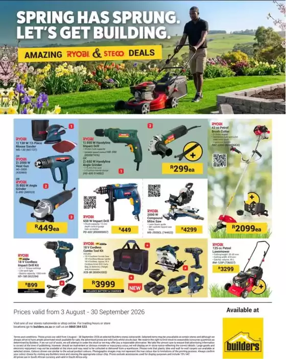 Builders catalogue | Builders Ryobi Spring Has Sprung | 2026-08-03T00:00:00.000Z - 2026-09-30T00:00:00.000Z