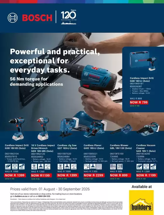 Builders catalogue | Builders Bosch Powerful And Practical | 2026-08-01T00:00:00.000Z - 2026-09-30T00:00:00.000Z