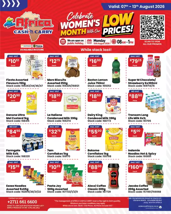 Africa Cash & Carry catalogue in  | Friday Promo | 2026-08-07T00:00:00.000Z - 2026-08-13T00:00:00.000Z