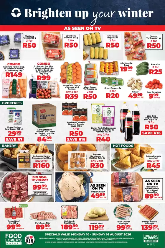 Food Lover's Market catalogue in  | Springfield - 10 - 16 August 2026 | 2026-08-09T00:00:00.000Z - 2026-08-16T00:00:00.000Z