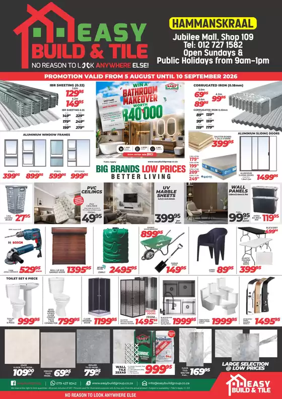 Easy Build catalogue | Promotion Easy Build | 2026-08-05T00:00:00.000Z - 2026-09-10T00:00:00.000Z