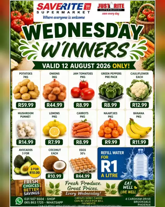 Saverite catalogue | Wednesday Winners | 2026-08-12T00:00:00.000Z - 2026-08-12T00:00:00.000Z
