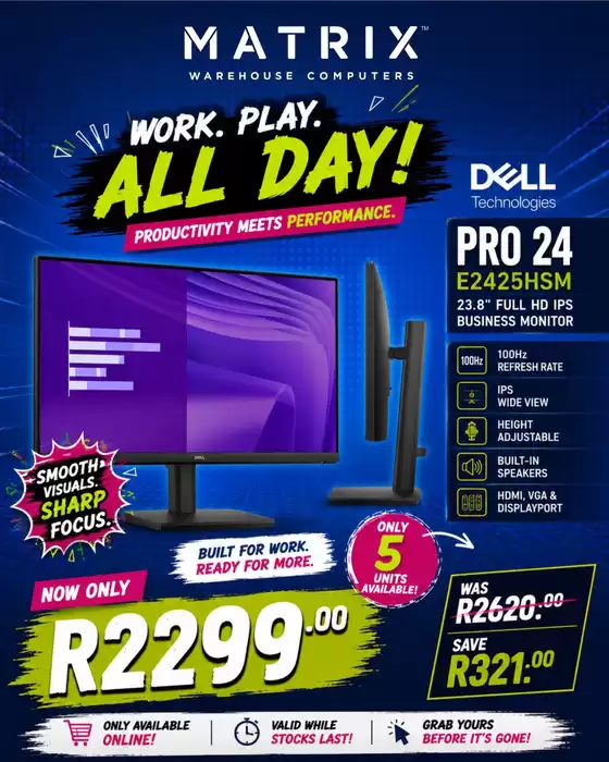 Matrix Warehouse catalogue in Milnerton | Work. Play. All Day! | 2026-08-14T00:00:00.000Z - 2026-08-28T00:00:00.000Z