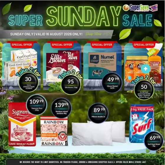 Super Save catalogue in Jeffreys Bay | Top offers for all bargain hunters | 2026-08-16T00:00:00.000Z - 2026-08-16T00:00:00.000Z