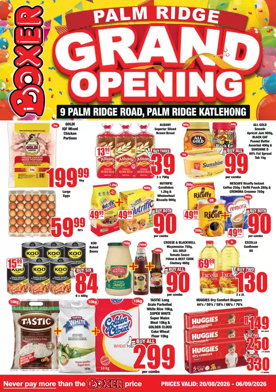 Boxer catalogue in  | Palm Ridge GRand Opening | 2026-08-20T00:00:00.000Z - 2026-08-23T00:00:00.000Z