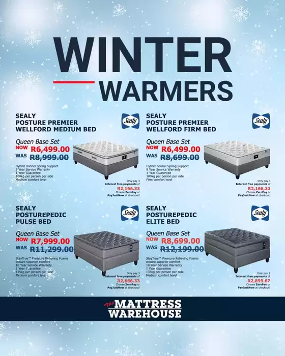 The Mattress Warehouse catalogue in Goodwood | Winter Warmers | 2026-08-19T00:00:00.000Z - 2026-08-31T00:00:00.000Z
