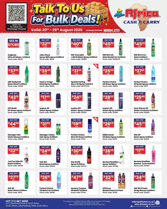Africa Cash & Carry catalogue in Chatsworth | Weekly Promo | 2026-08-20T00:00:00.000Z - 2026-08-26T00:00:00.000Z
