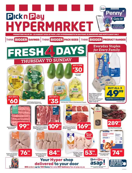 Pick n Pay Hypermarket catalogue in Chatsworth | Hypermarket Fresh Specials | 2026-08-20T00:00:00.000Z - 2026-08-23T00:00:00.000Z