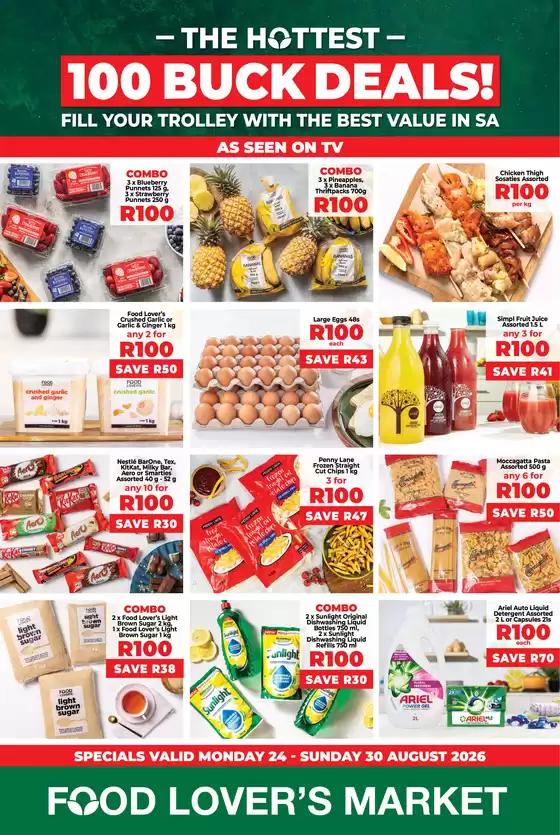 Food Lover's Market catalogue | 100Buck Western Cape 25 - 31 May 2026 | 2026-08-23T00:00:00.000Z - 2026-08-31T00:00:00.000Z