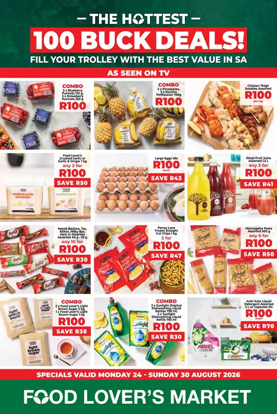 Food Lover's Market catalogue | 100Buck - Eastern Cape - 24-30 August 2026 | 2026-08-23T00:00:00.000Z - 2026-08-31T00:00:00.000Z
