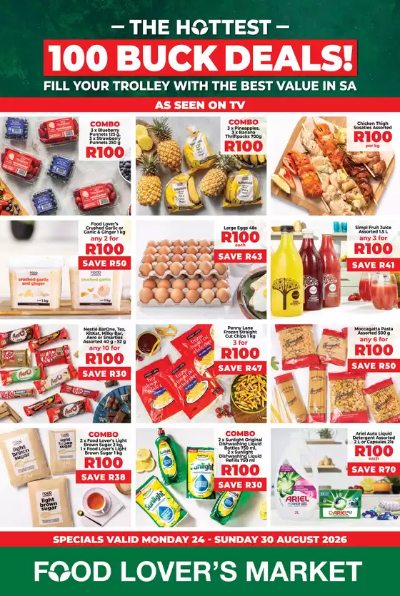 Food Lover's Market catalogue | 100Buck - Inland - 24-30 August 2026 | 2026-08-23T00:00:00.000Z - 2026-08-31T00:00:00.000Z