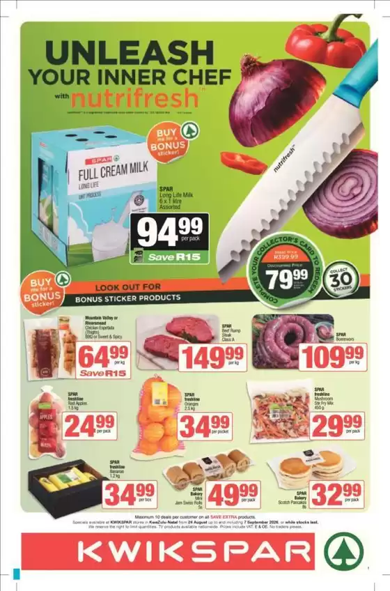 KwikSpar catalogue | Discounts and promotions | 2026-08-24T00:00:00.000Z - 2026-09-07T00:00:00.000Z