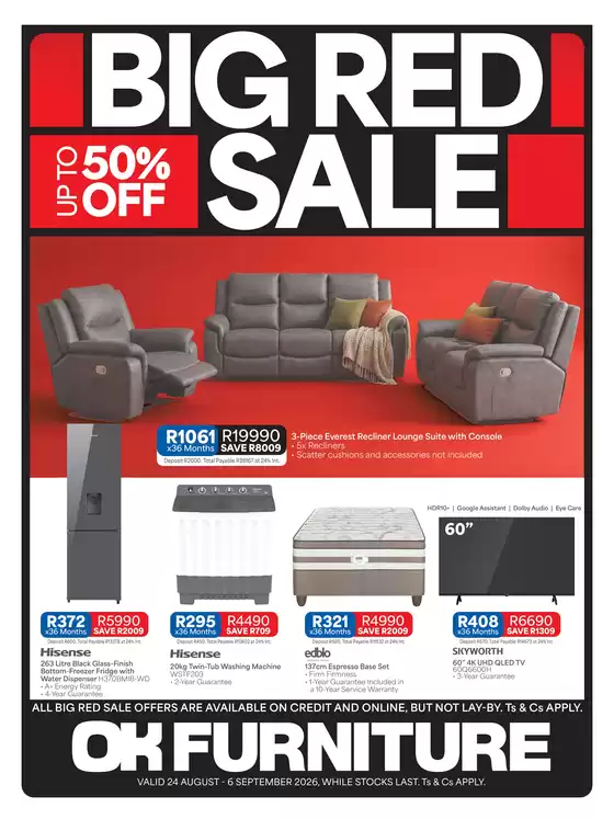 OK Furniture catalogue | Latest deals OK Furniture | 2026-08-24T00:00:00.000Z - 2026-09-06T00:00:00.000Z