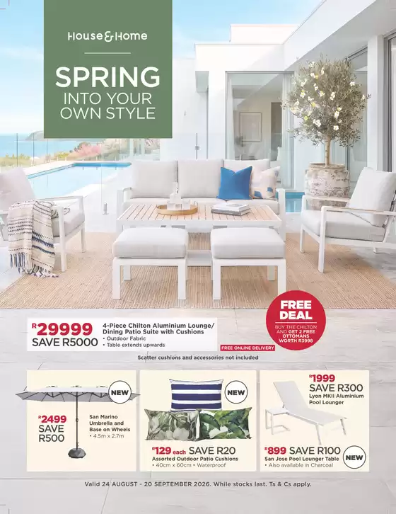 House & Home catalogue in Potchefstroom | Promotions House & Home | 2026-08-24T00:00:00.000Z - 2026-09-20T00:00:00.000Z