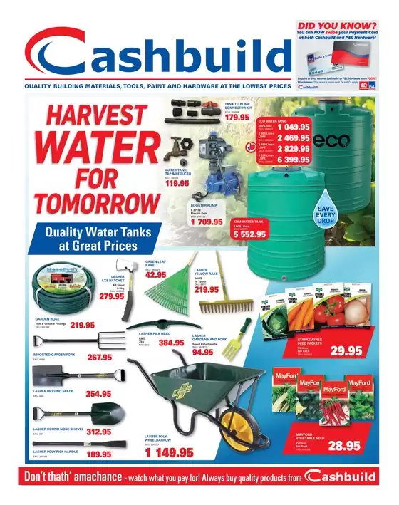 Cashbuild catalogue in Hazyview | Exclusive bargains | 2026-08-24T00:00:00.000Z - 2026-09-07T00:00:00.000Z