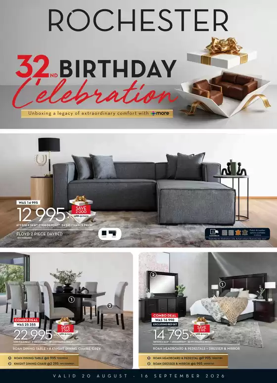Rochester catalogue | 32nd Birthday Celebration | 2026-08-24T00:00:00.000Z - 2026-09-16T00:00:00.000Z