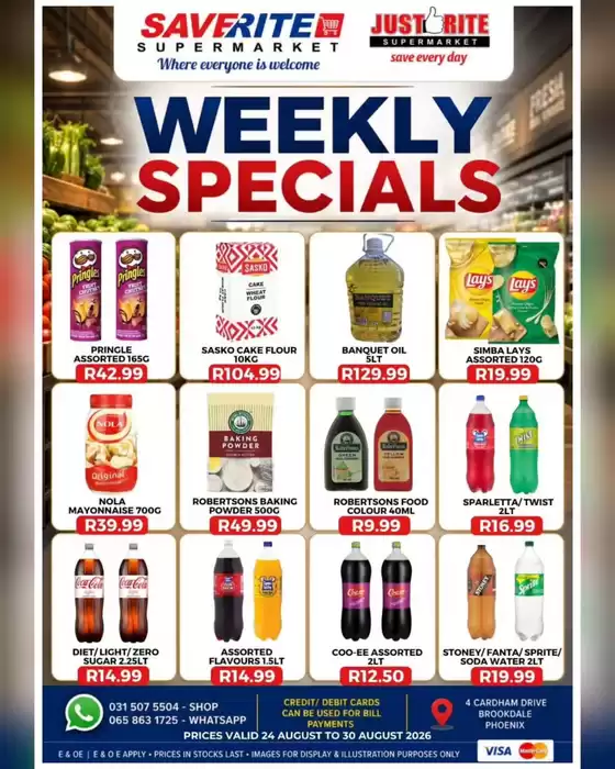 Saverite catalogue | Weekly Specials | 2026-08-24T00:00:00.000Z - 2026-08-30T00:00:00.000Z