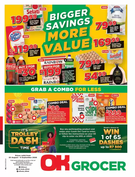 OK Grocer catalogue in Pietermaritzburg | Current deals and offers | 2026-08-25T00:00:00.000Z - 2026-09-06T00:00:00.000Z