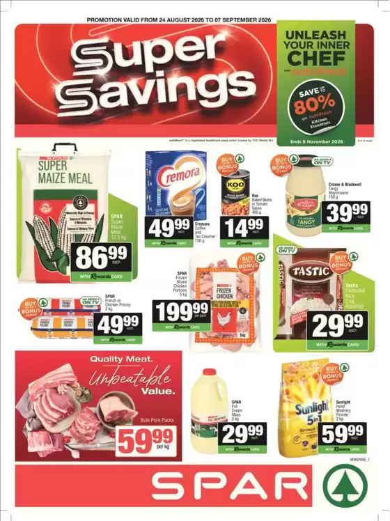 Spar catalogue in Centurion | Exclusive bargains | 2026-08-24T00:00:00.000Z - 2026-09-07T00:00:00.000Z