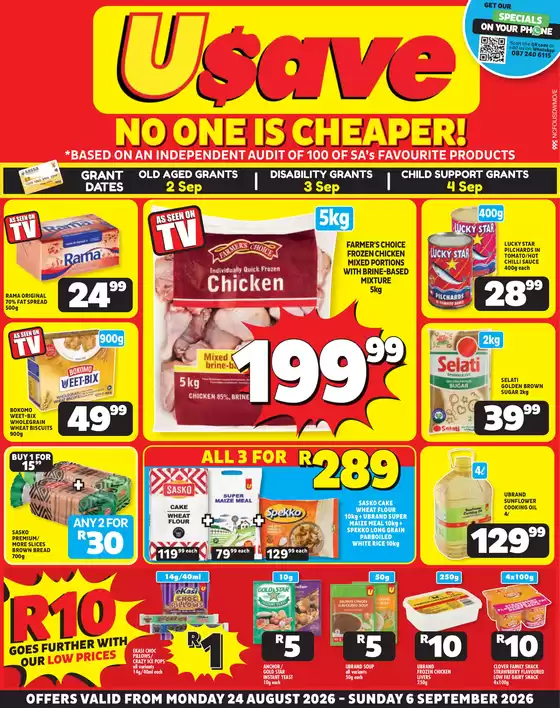 Usave catalogue in East London | Ncusavepricesavings24aug06sep2026 | 2026-08-24T00:00:00.000Z - 2026-09-06T00:00:00.000Z