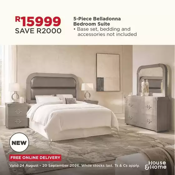 House & Home catalogue in Durban | Current special promotions | 2026-08-24T00:00:00.000Z - 2026-09-20T00:00:00.000Z