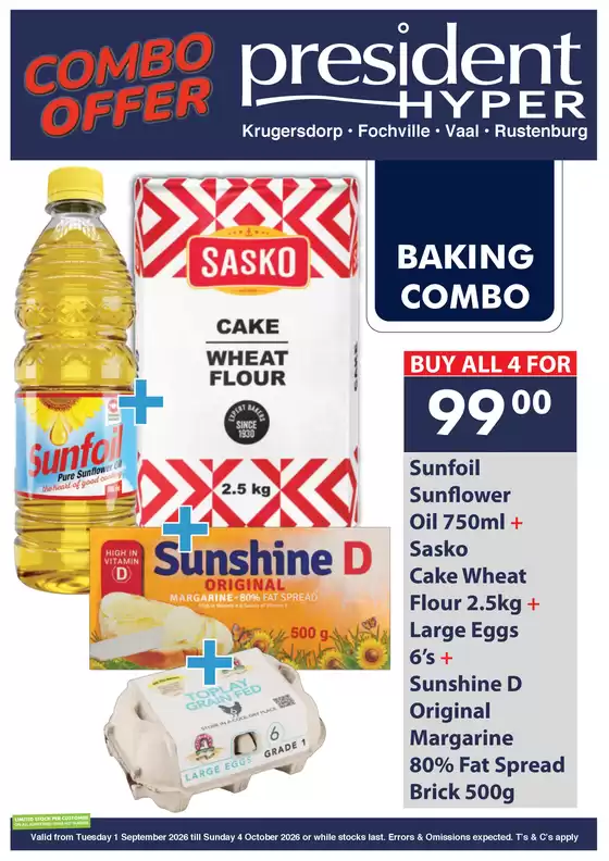 President Hyper catalogue in Umhlanga Rocks | Combo Deals | 2026-09-01T00:00:00.000Z - 2026-10-04T00:00:00.000Z