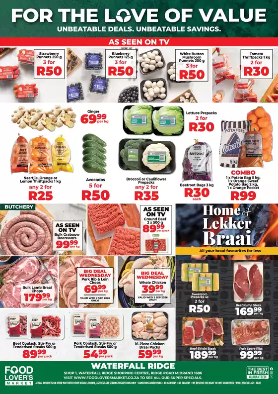 Food Lover's Market catalogue in Umhlanga Rocks | Waterfall Ridge - 31 Aug - 6 Sep 2026 | 2026-08-30T00:00:00.000Z - 2026-09-06T00:00:00.000Z