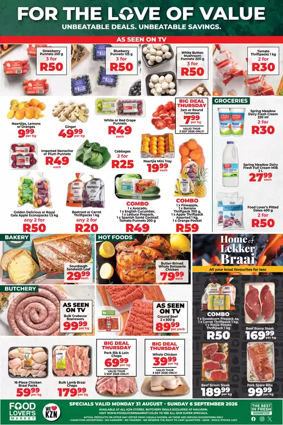 Food Lover's Market catalogue in Umhlanga Rocks | KwaZulu-Natal - 31 Aug - 6 Sep 2026 | 2026-08-30T00:00:00.000Z - 2026-09-06T00:00:00.000Z