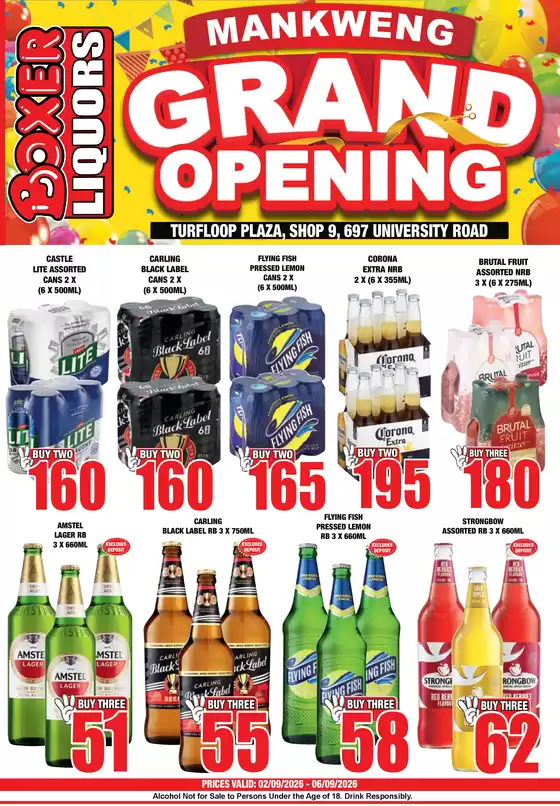 Boxer Liquors catalogue in Umhlanga Rocks | Mankweng Liquor Grand Opening | 2026-09-02T00:00:00.000Z - 2026-09-06T00:00:00.000Z