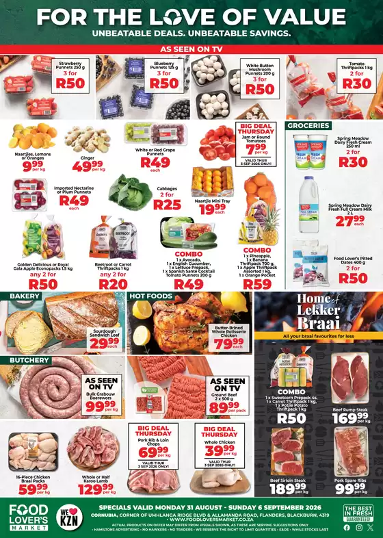 Food Lover's Market catalogue in  | Cornubia - 31 Aug - 6 Sep 2026 | 2026-08-30T00:00:00.000Z - 2026-09-06T00:00:00.000Z