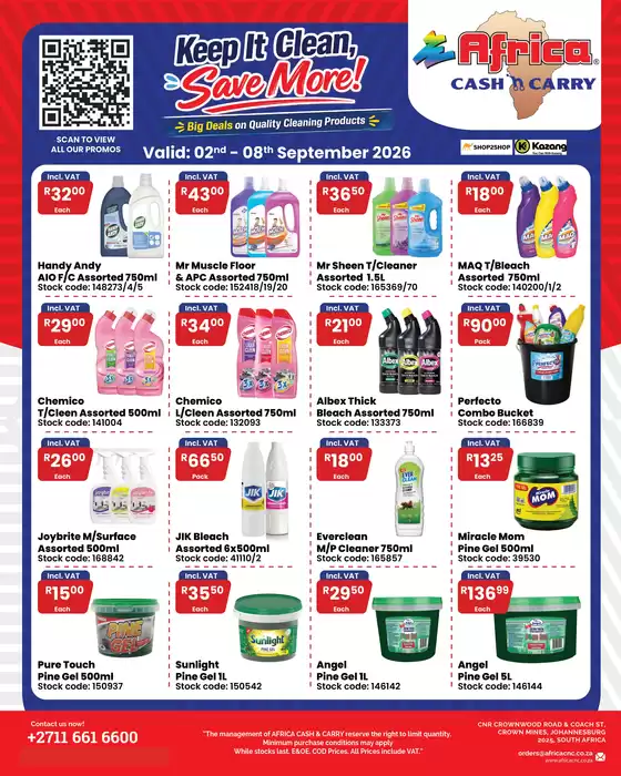 Africa Cash & Carry catalogue | Wednesday Promo | 2026-09-02T00:00:00.000Z - 2026-09-08T00:00:00.000Z