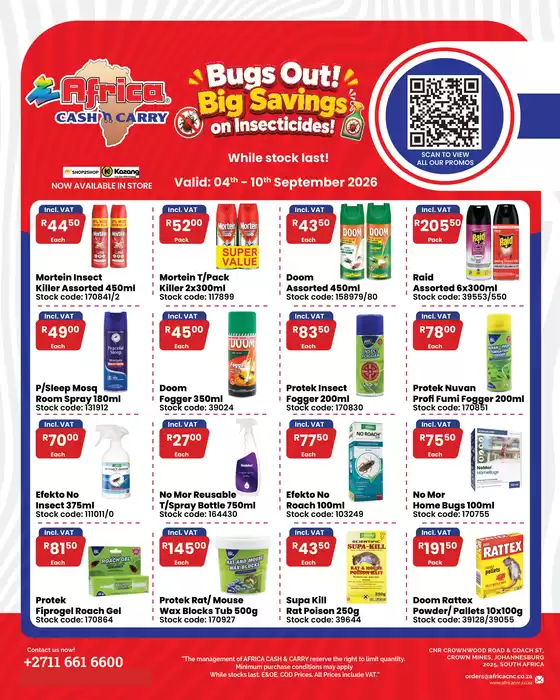 Africa Cash & Carry catalogue in Edenvale | Friday Promo | 2026-09-04T00:00:00.000Z - 2026-09-10T00:00:00.000Z