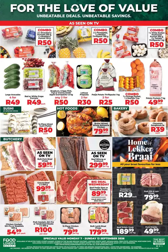Food Lover's Market catalogue | Inland - 7 - 13 September 2026 | 2026-09-06T00:00:00.000Z - 2026-09-13T00:00:00.000Z