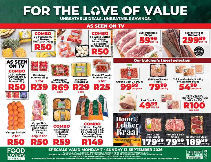 Food Lover's Market catalogue | Western Cape - 7 - 13 September 2026 | 2026-09-06T00:00:00.000Z - 2026-09-13T00:00:00.000Z