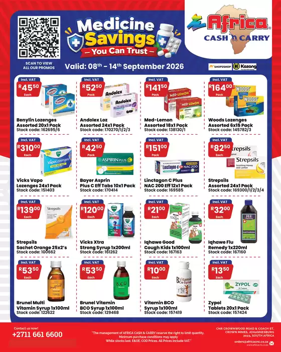 Africa Cash & Carry catalogue | Tuesday Promo | 2026-09-08T00:00:00.000Z - 2026-09-14T00:00:00.000Z