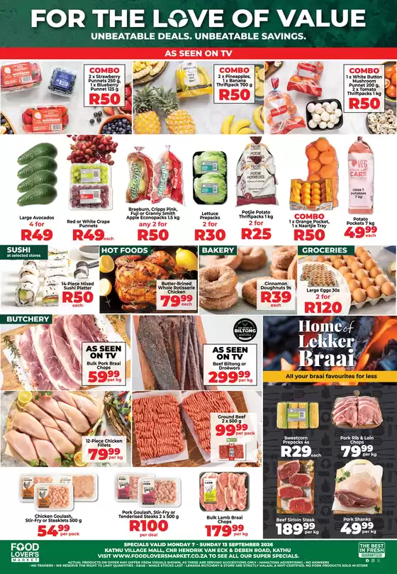 Food Lover's Market catalogue | Kathu - 7 - 13 September 2026 | 2026-09-06T00:00:00.000Z - 2026-09-13T00:00:00.000Z