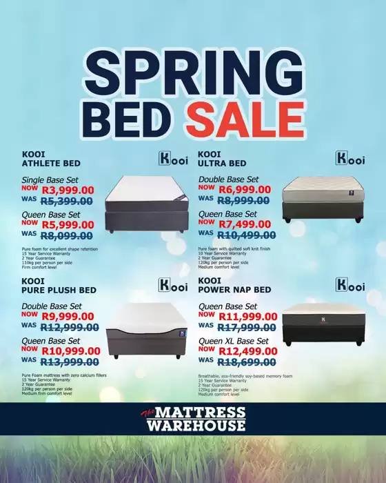 The Mattress Warehouse catalogue | Spring Bed Sale | 2026-09-09T00:00:00.000Z - 2026-09-23T00:00:00.000Z