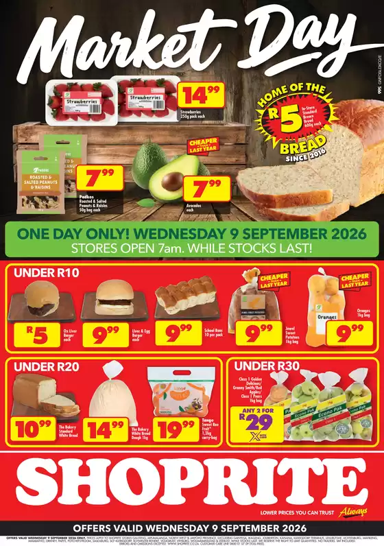 Shoprite catalogue in Mthatha | Market Day | 2026-09-09T00:00:00.000Z - 2026-09-09T00:00:00.000Z