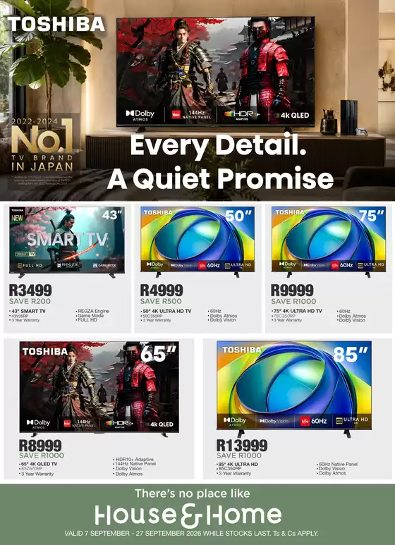 House & Home catalogue in Stutterheim | Attractive special offers for everyone | 2026-09-07T00:00:00.000Z - 2026-09-27T00:00:00.000Z