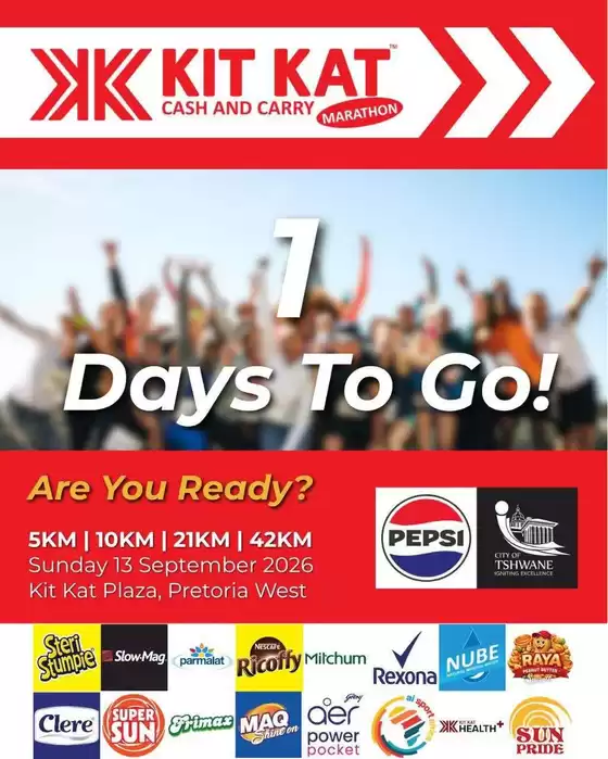 KitKat Cash and Carry catalogue in Kagiso | Kit Kat Cash and Carry weekly specials | 2026-09-13T00:00:00.000Z - 2026-09-13T00:00:00.000Z