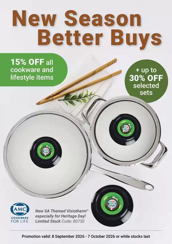 AMC Cookware catalogue in Polokwane | New Season Better Buys | 2026-09-14T00:00:00.000Z - 2026-10-07T00:00:00.000Z
