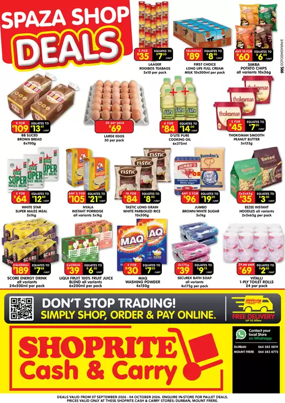 Shoprite catalogue in Vosloorus | Shoprite weekly specials | 2026-09-06T00:00:00.000Z - 2026-10-04T00:00:00.000Z