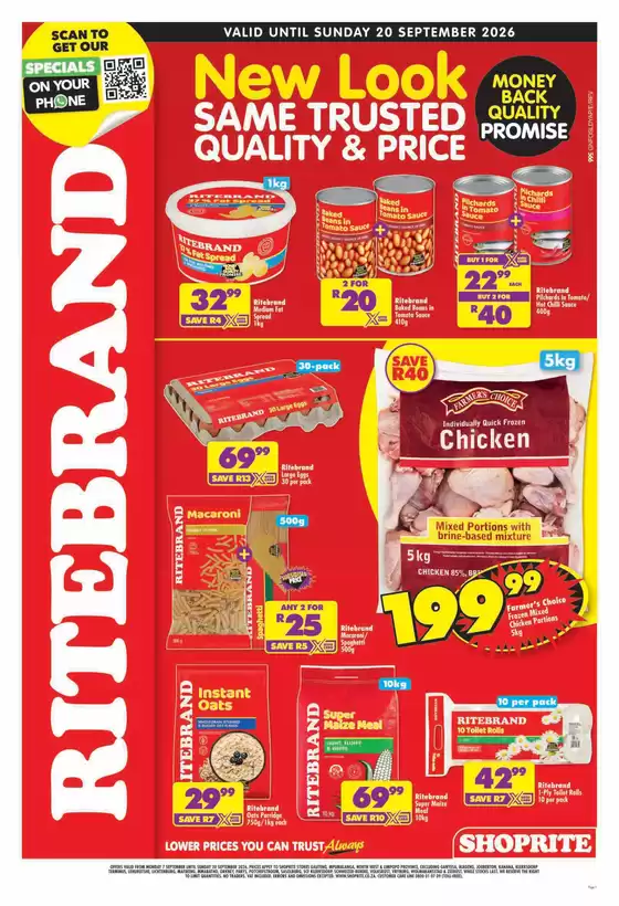 Shoprite catalogue in Carletonville | Shoprite Ritebrand Savings Gauteng 7 September - 20 September | 2026-09-06T00:00:00.000Z - 2026-09-20T00:00:00.000Z