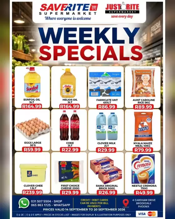 Saverite catalogue | Weekly Specials | 2026-09-14T00:00:00.000Z - 2026-09-20T00:00:00.000Z