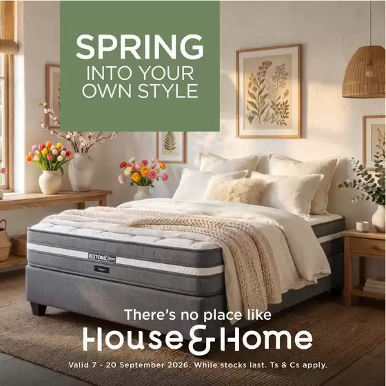 House & Home catalogue in Atteridgeville | House & Home weekly specials | 2026-09-07T00:00:00.000Z - 2026-09-20T00:00:00.000Z